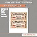 Movie Night Invitation with FREE Admission Tickets! (Retro Style)